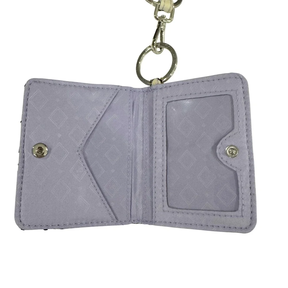 Vera Bradley Quilted‎ Floral ID Card Holder Lanyard Keychain Wallet Pouch